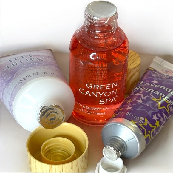 Bath & Body Bundle - Bath Salts, Foot Lotion, Shower Gel, Hand Cream & Rose Oil - Picture 2 of 7